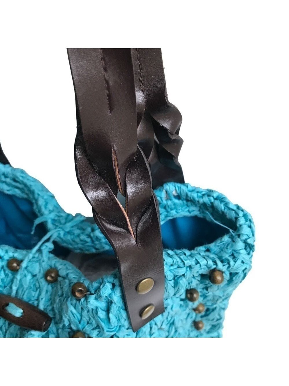 Naturalizer Woven Paper & Wooden Bead Shoulder Bag - Picture 6 of 14